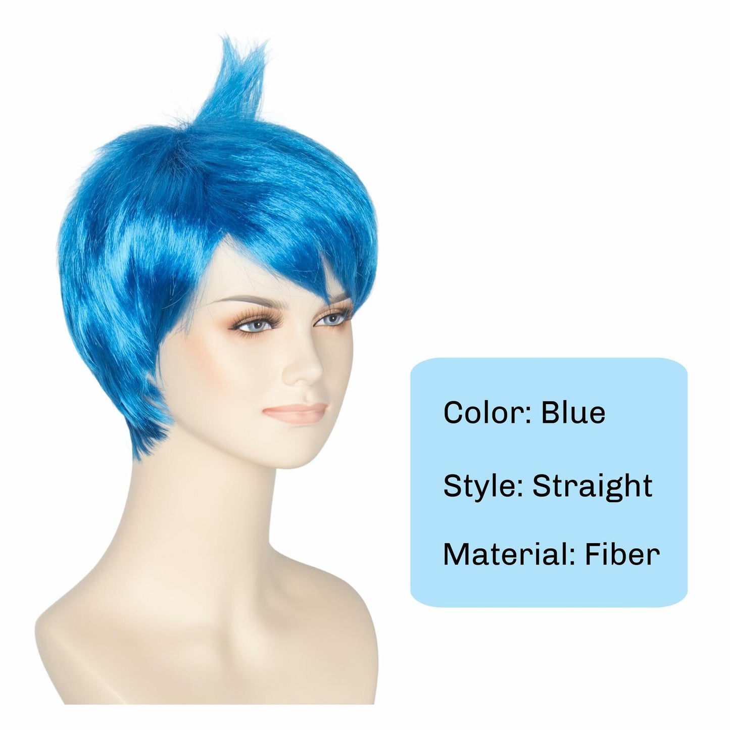 Yan Dream Women Short Straight Blue Pixie Cut Anime Cosplay Wig