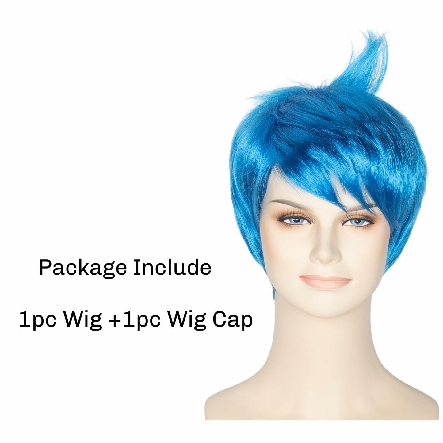 Yan Dream Women Short Straight Blue Pixie Cut Anime Cosplay Wig