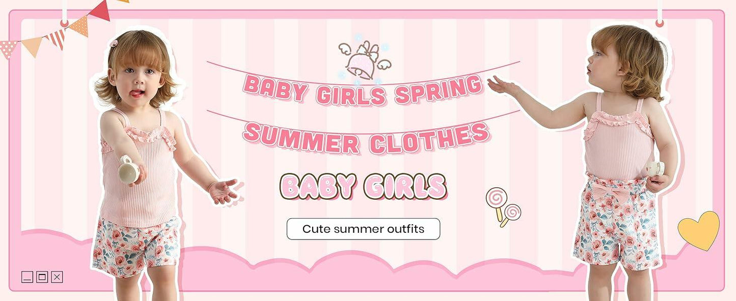 Kucnuzki Yellow Floral Sleeveless Tank Top Bow Tie Summer Shirt Size 3-4T