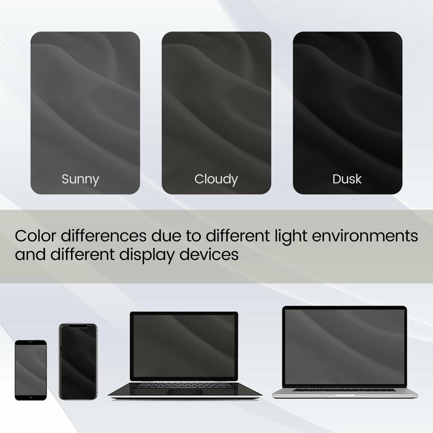 Phating Blackout Room Divider Curtain 1 Panel 10x7ft Black Fabric Solid