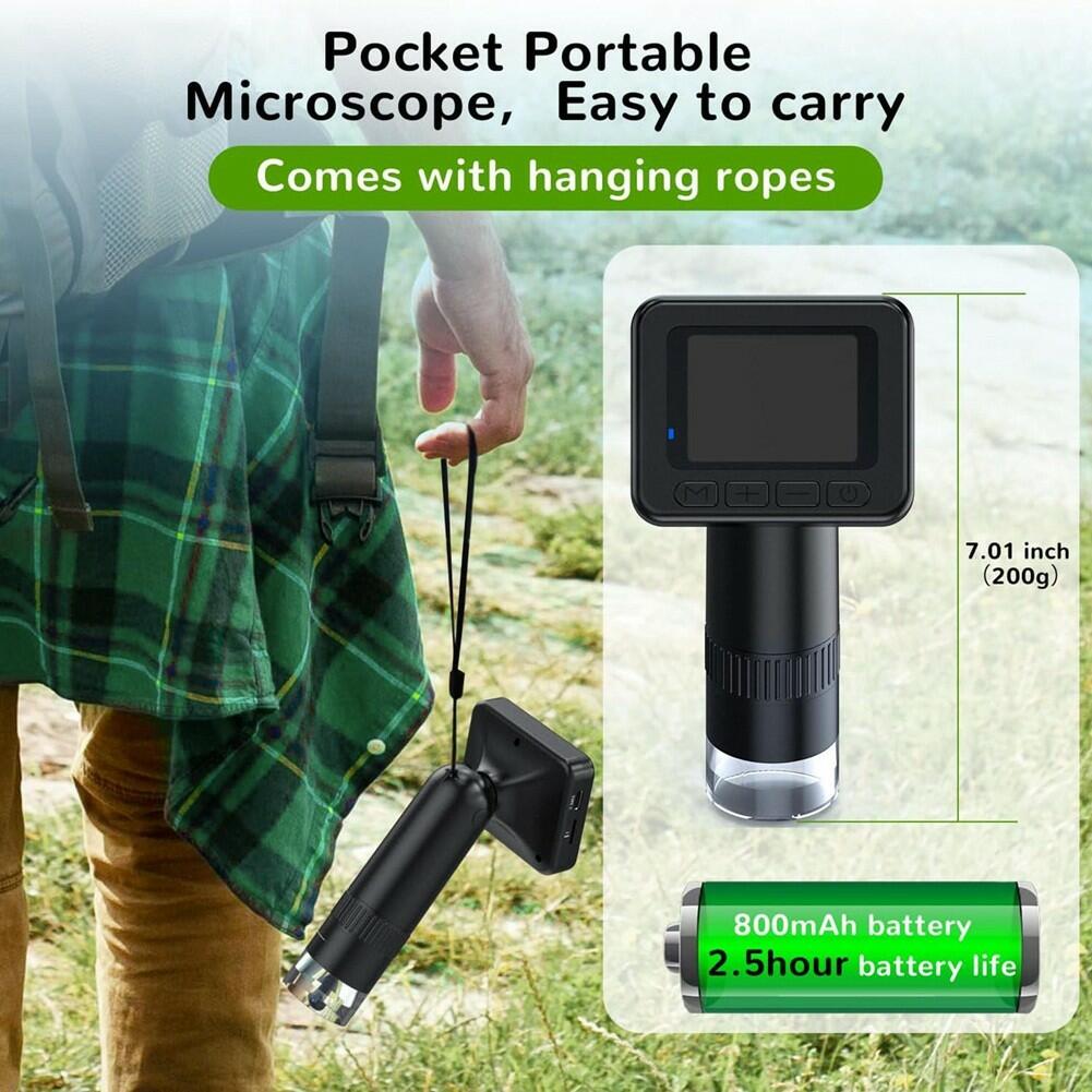 Unbranded 1080P Digital Video Microscope 50X-1000X 2 Inch IPS Screen