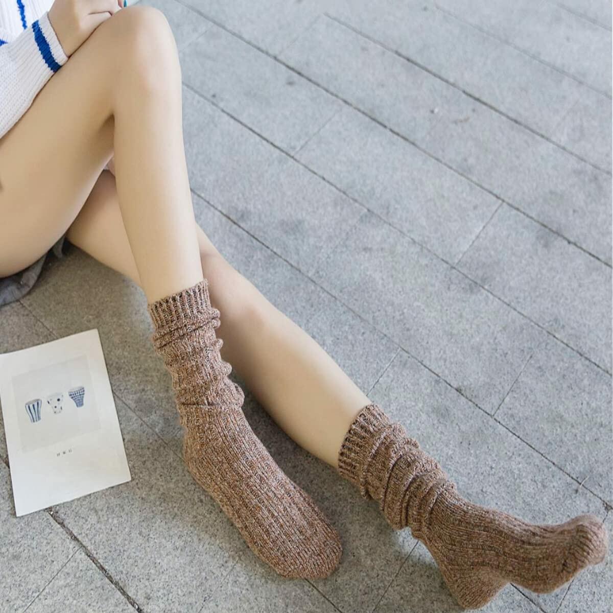 TINTAO Women’s Winter Cable Knit Knee High Boot Socks 3 Pairs Size 5-11 A10