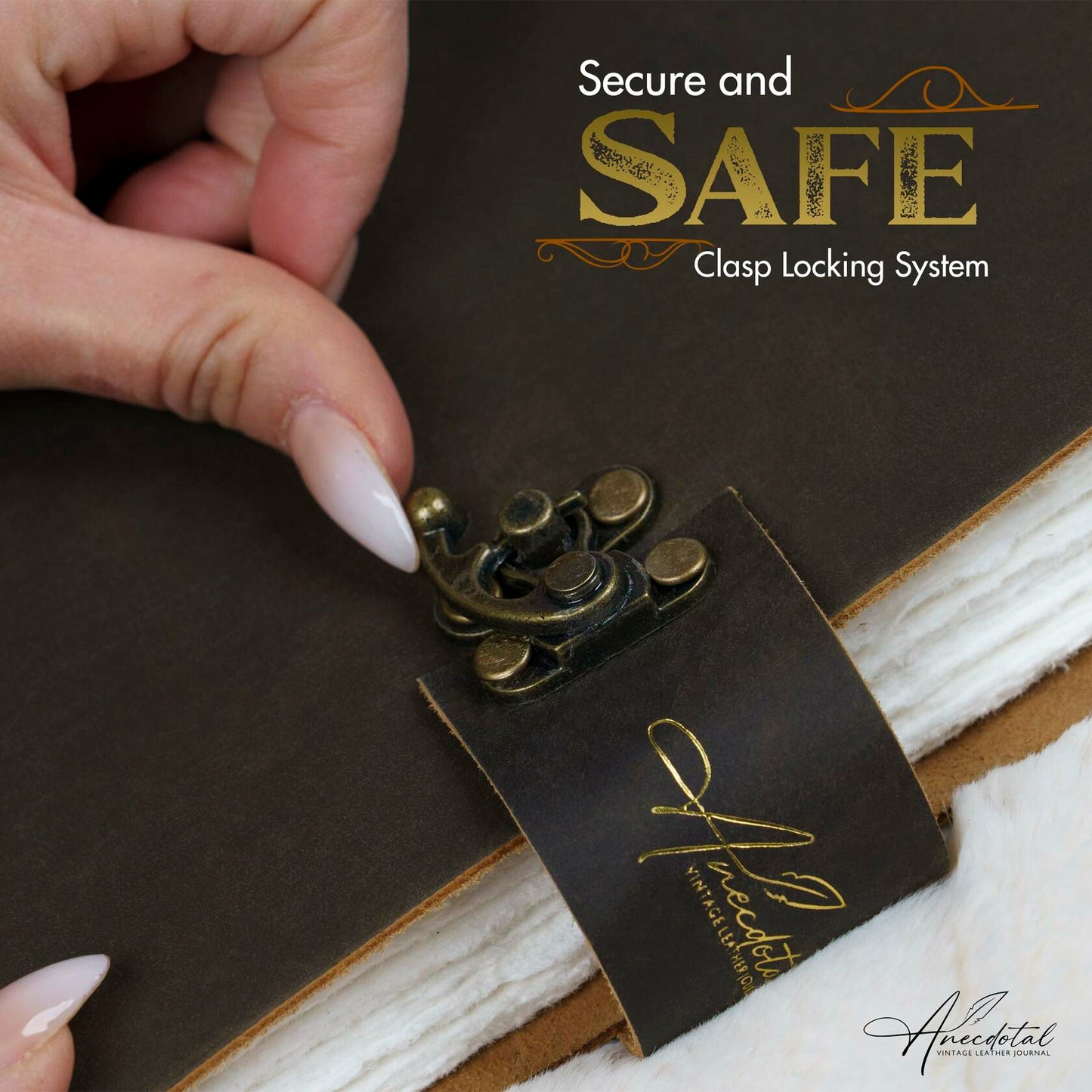 Anecdotal Vintage Genuine Leather Journal 6x8 Brown 200 Pages Unlined