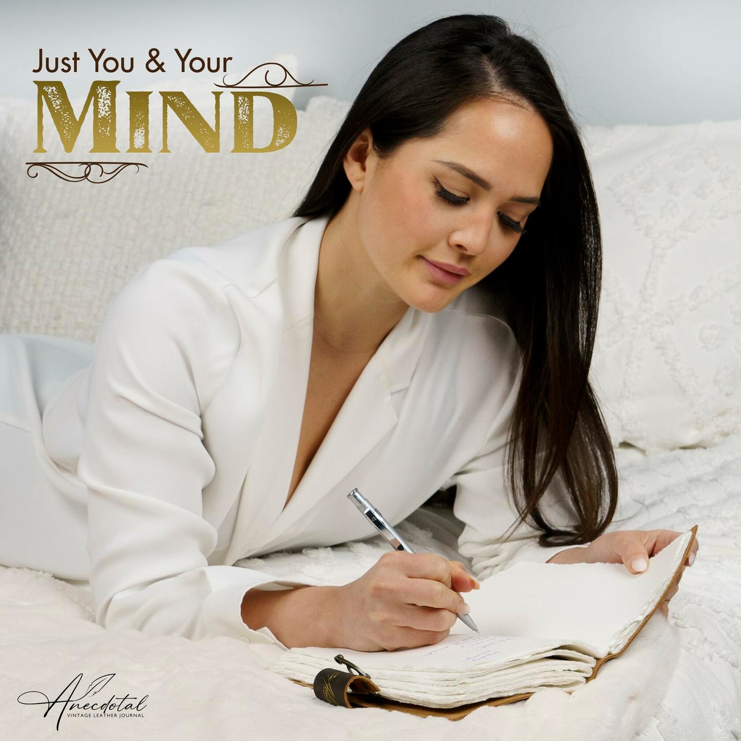 Anecdotal Vintage Genuine Leather Journal 6x8 Brown 200 Pages Unlined