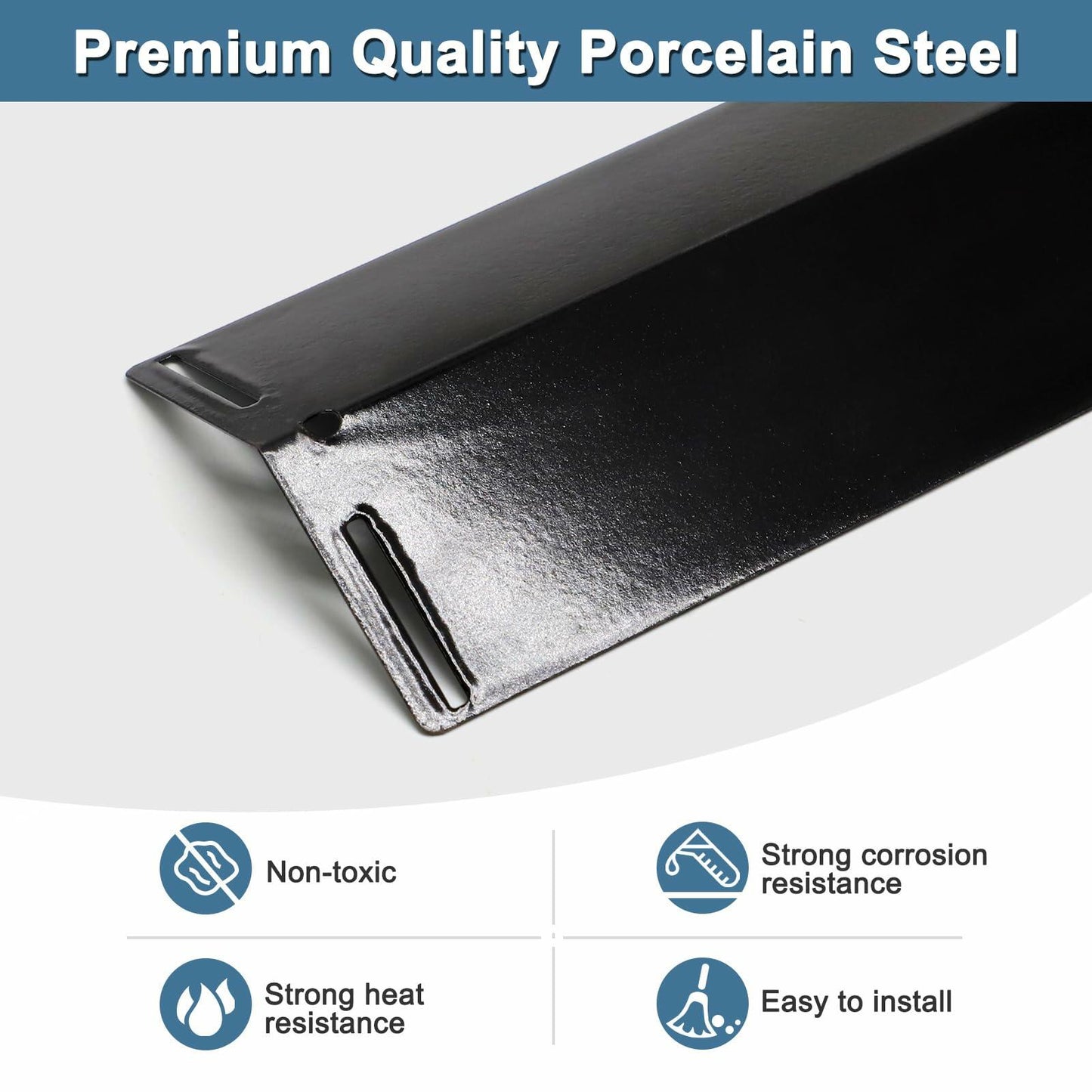 Adviace Grill Replacement Parts for Charbroil 4 Burner Grills Silver Black