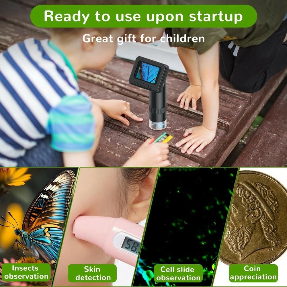 Unbranded 1080P Digital Video Microscope 50X-1000X 2 Inch IPS Screen