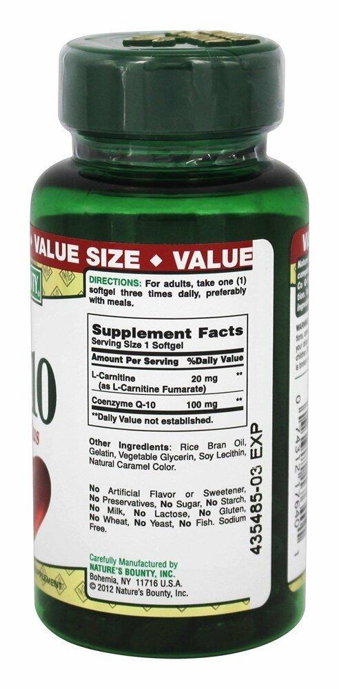 Nature's Bounty CoQ-10 Plus 100mg Softgels 60 Count