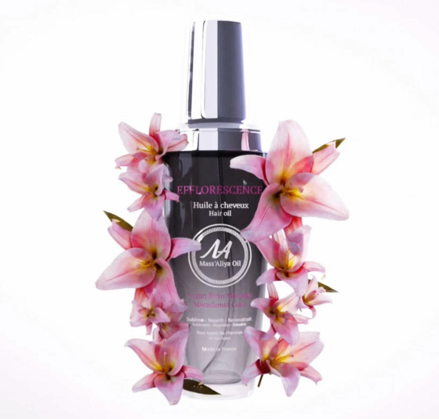 MADE IN FRANCE Hair Oil Argan Moringa Macadamia Coconut Castor 3.38 FL OZ