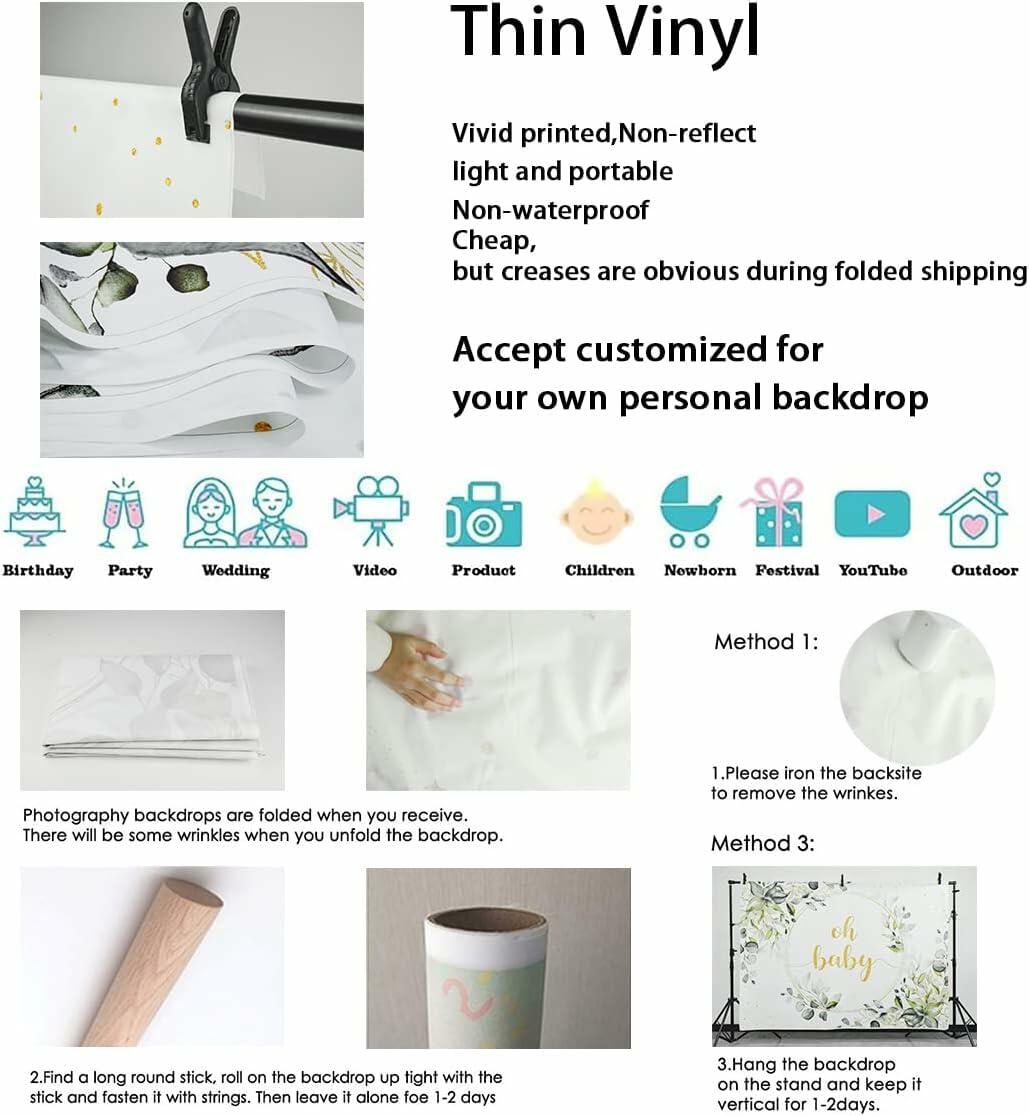 JICONEE Horse Birthday Party Backdrop Western Bohemian Wildflower 7x5ft