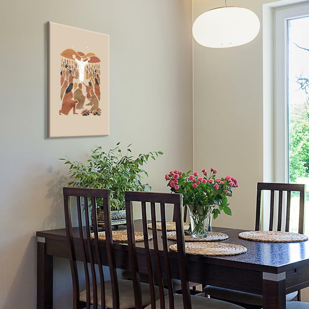 FBKDVC Christian Scripture Poster Jesus Feeds 5000 16x24in Unframed