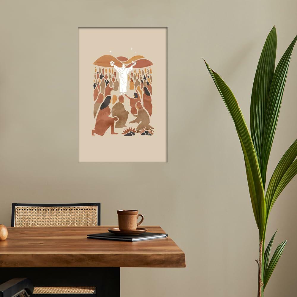 FBKDVC Christian Scripture Poster Jesus Feeds 5000 16x24in Unframed