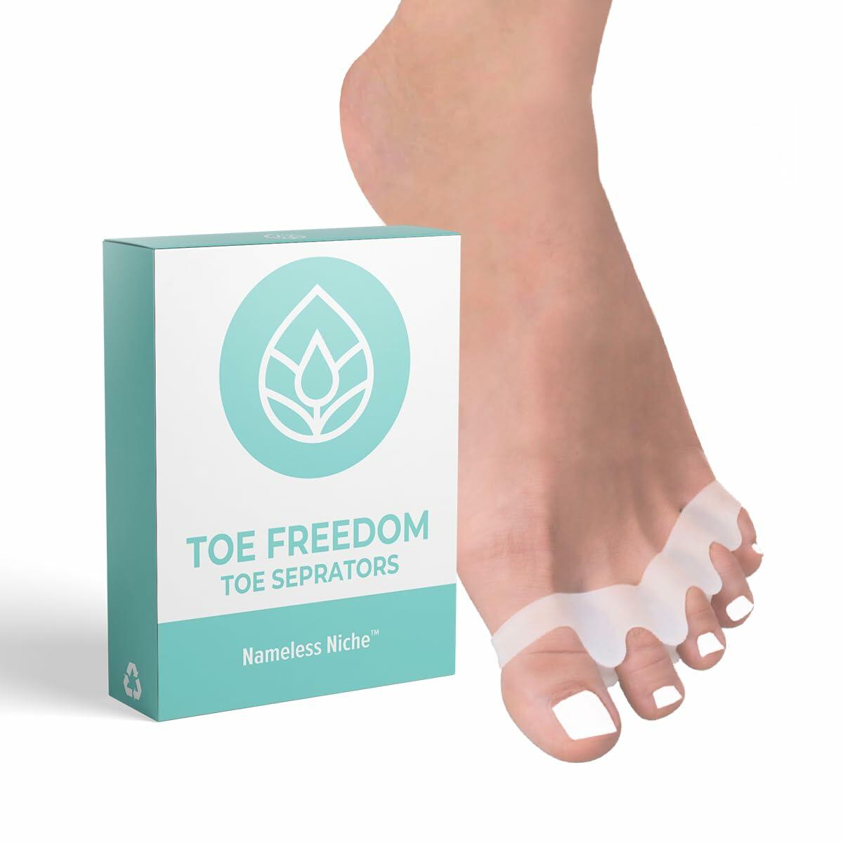 NAMELESS NICHE Toe Separators Bunion Corrector Toe Spacers White 1 Pair