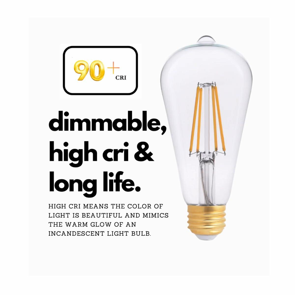 GoodBulb LED A19 5W 40W Replacement 2700K 500 Lumens High CRI 4 Pack