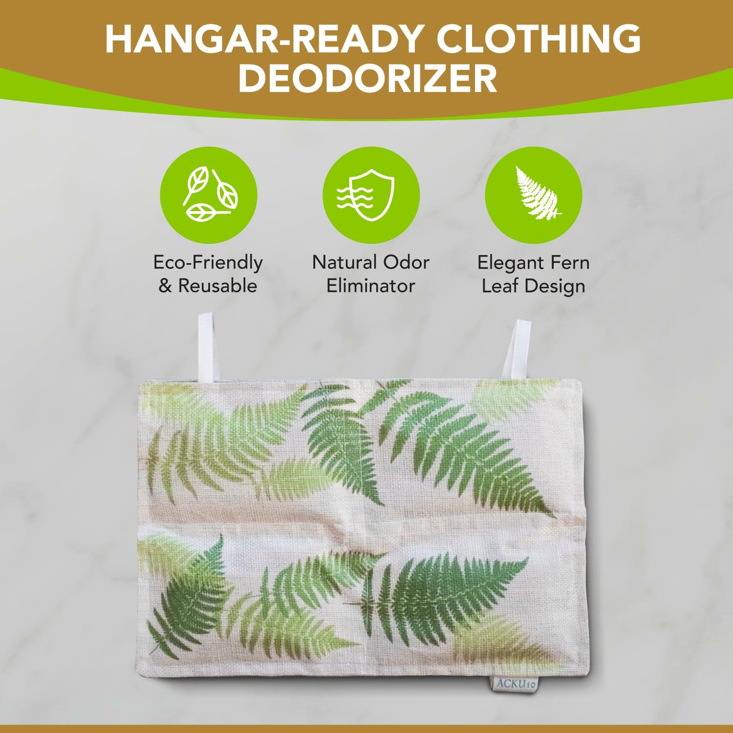 ACKU10 Bamboo Charcoal Odor Absorber for Clothing Closets 1-Pack Off White