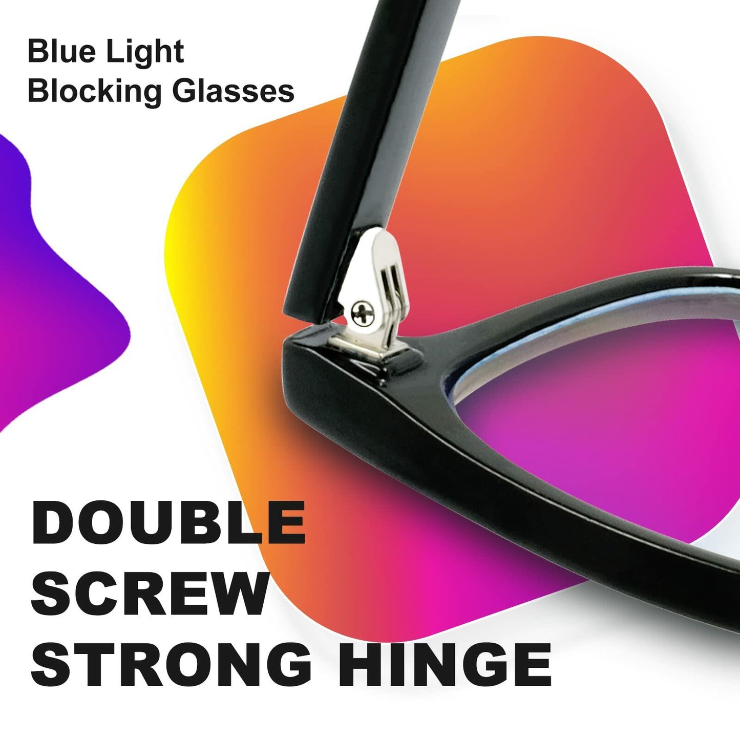 VISOONE Blue Light Blocking Glasses Square Anti Glare 2 Pack Gaming Men Women