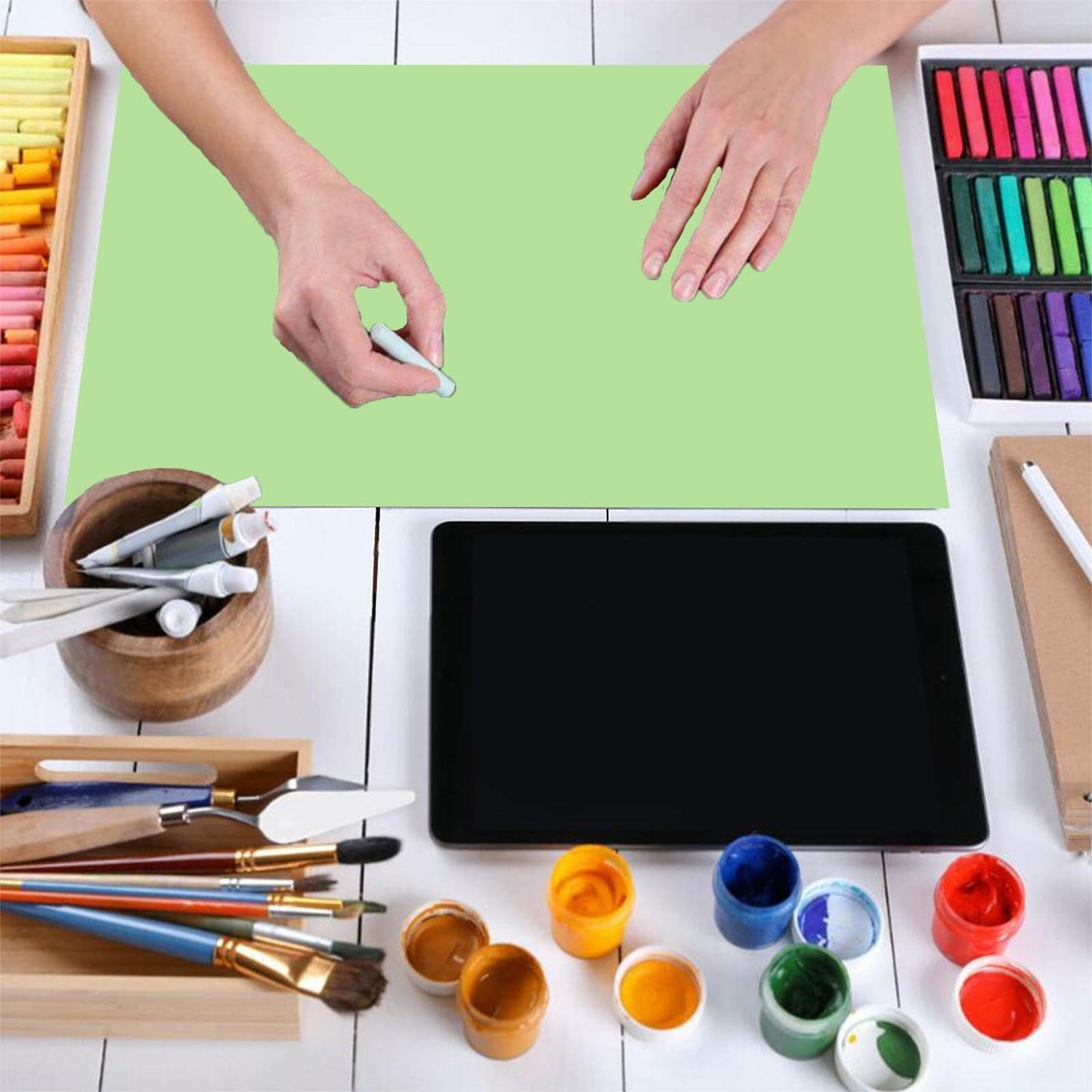 MEIOPUOYEAM Lake Blue Cardstock 8.5x11 Inch 25 Sheets Paper