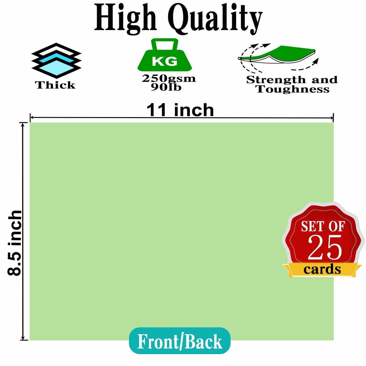 MEIOPUOYEAM Lake Blue Cardstock 8.5x11 Inch 25 Sheets Paper