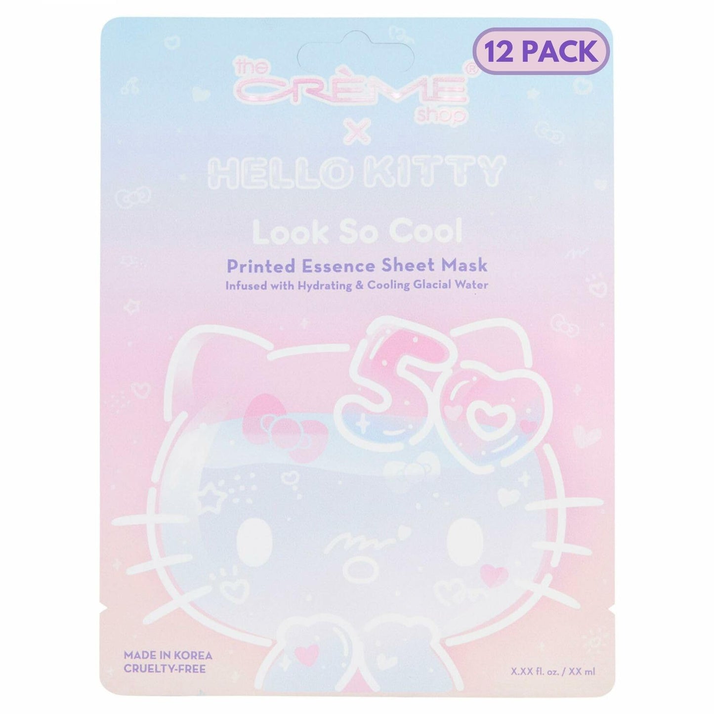 The Crème Shop Hello Kitty Look So Cool Essence Sheet Mask Pack of 12