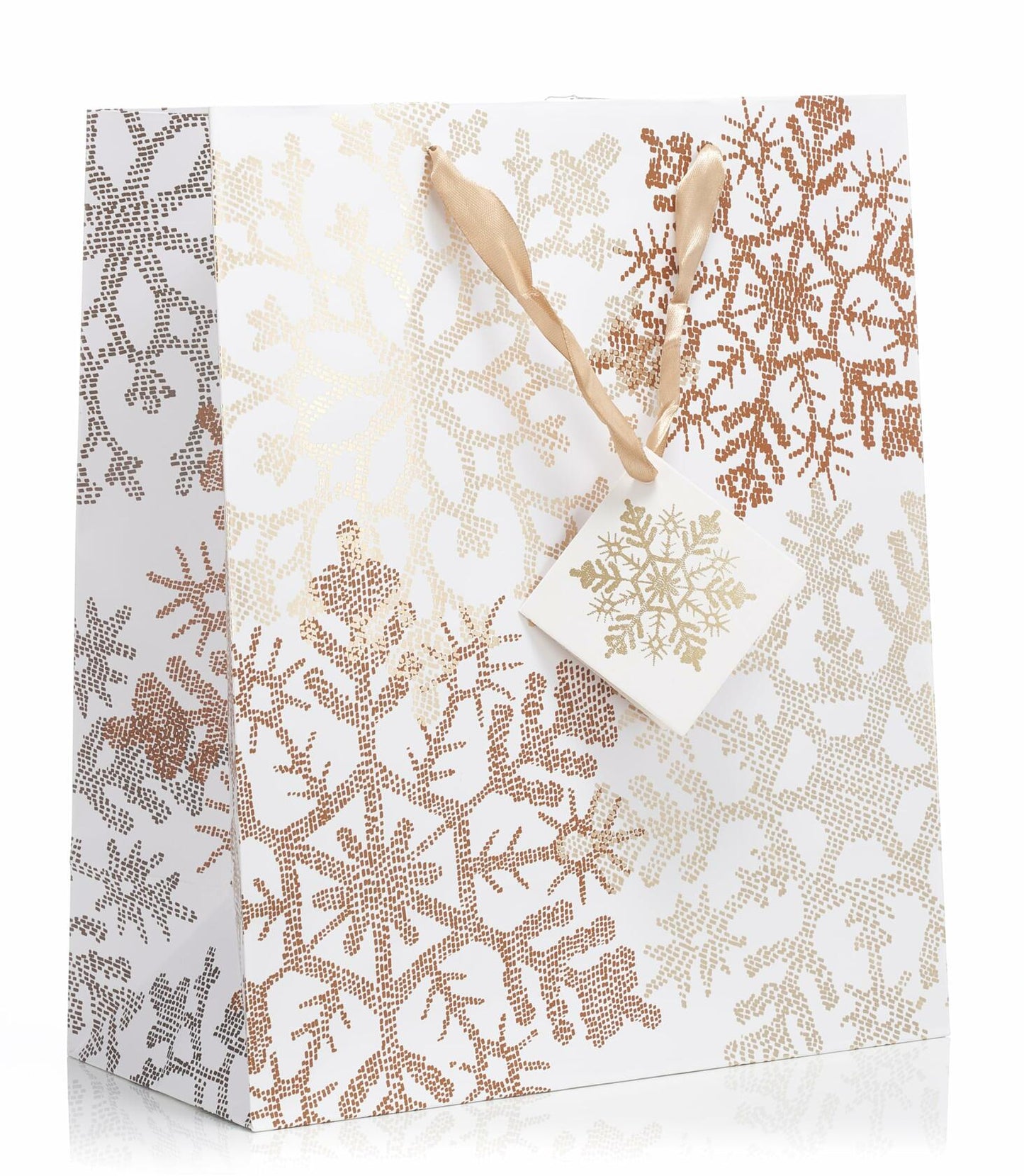 Fifth Ave Kraft Christmas Bags Large 12x10x5 Joy Pack of 12 Holiday Gift