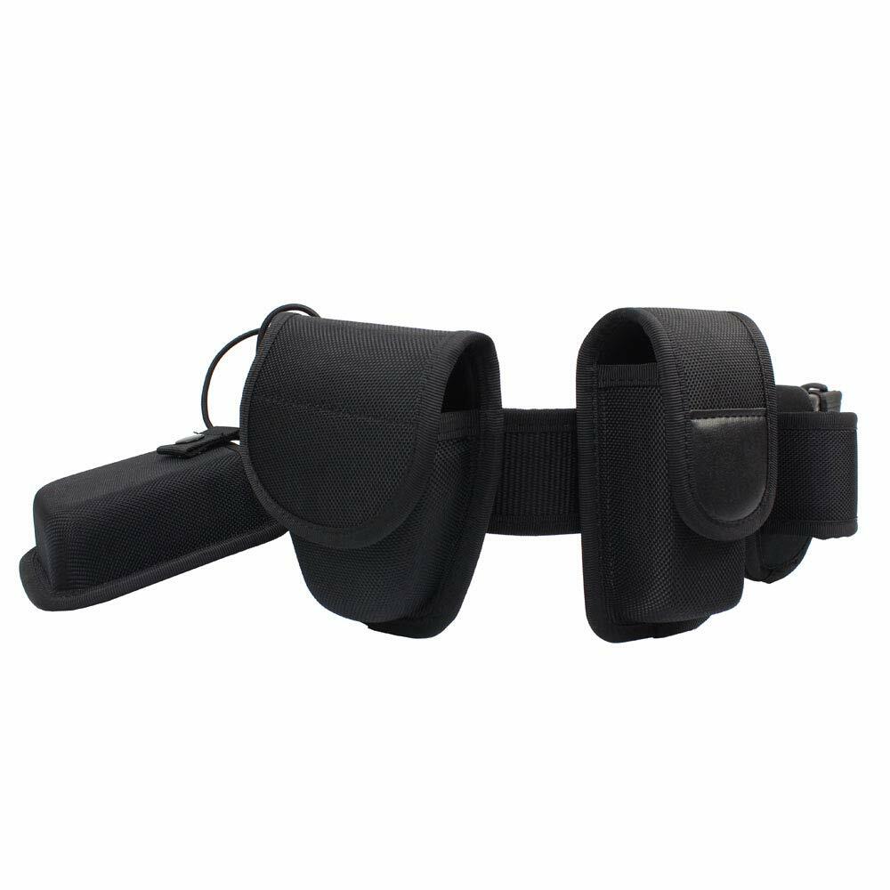 ROCOTACTICAL 5-in-1 Police Duty Web Belt Kit Black Medium 32-38"