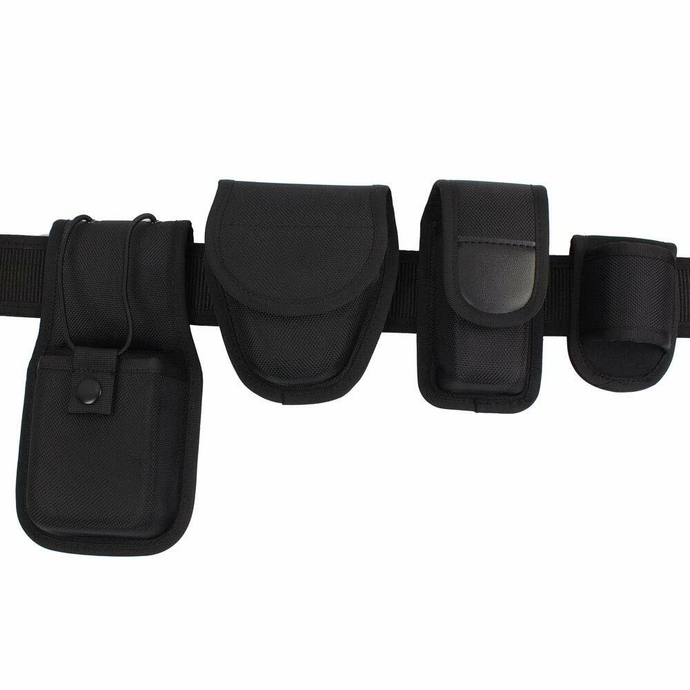 ROCOTACTICAL 5-in-1 Police Duty Web Belt Kit Black Medium 32-38"