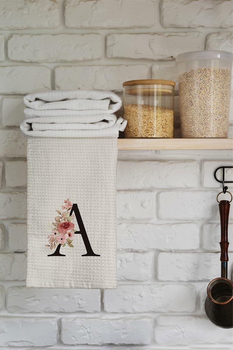 Bnwepo Kitchen Towel Mode Monogram Letter A Microfiber 16x24 Inches