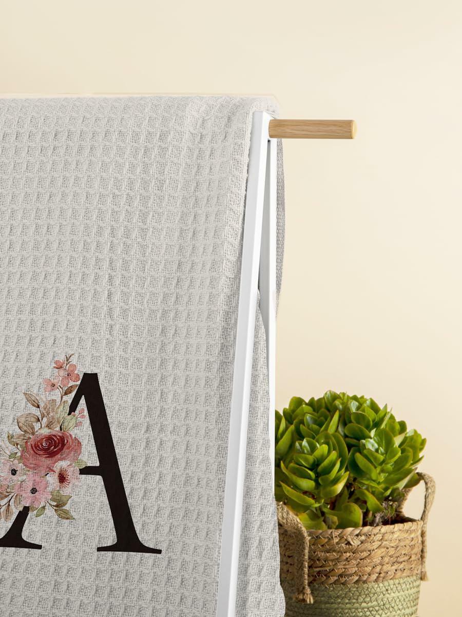 Bnwepo Kitchen Towel Mode Monogram Letter A Microfiber 16x24 Inches