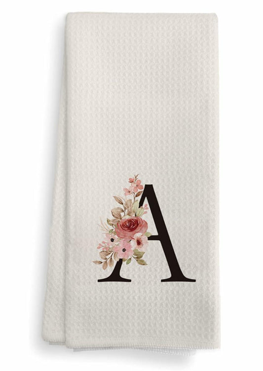Bnwepo Kitchen Towel Mode Monogram Letter A Microfiber 16x24 Inches