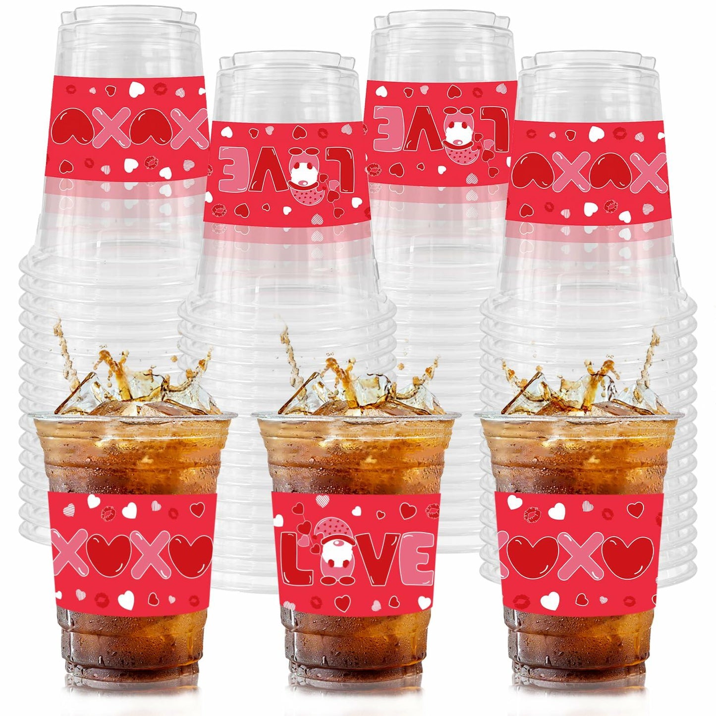 CIEOVO 50 Pack Witch Theme Party Cups 12oz Green Pink Disposable Plastic