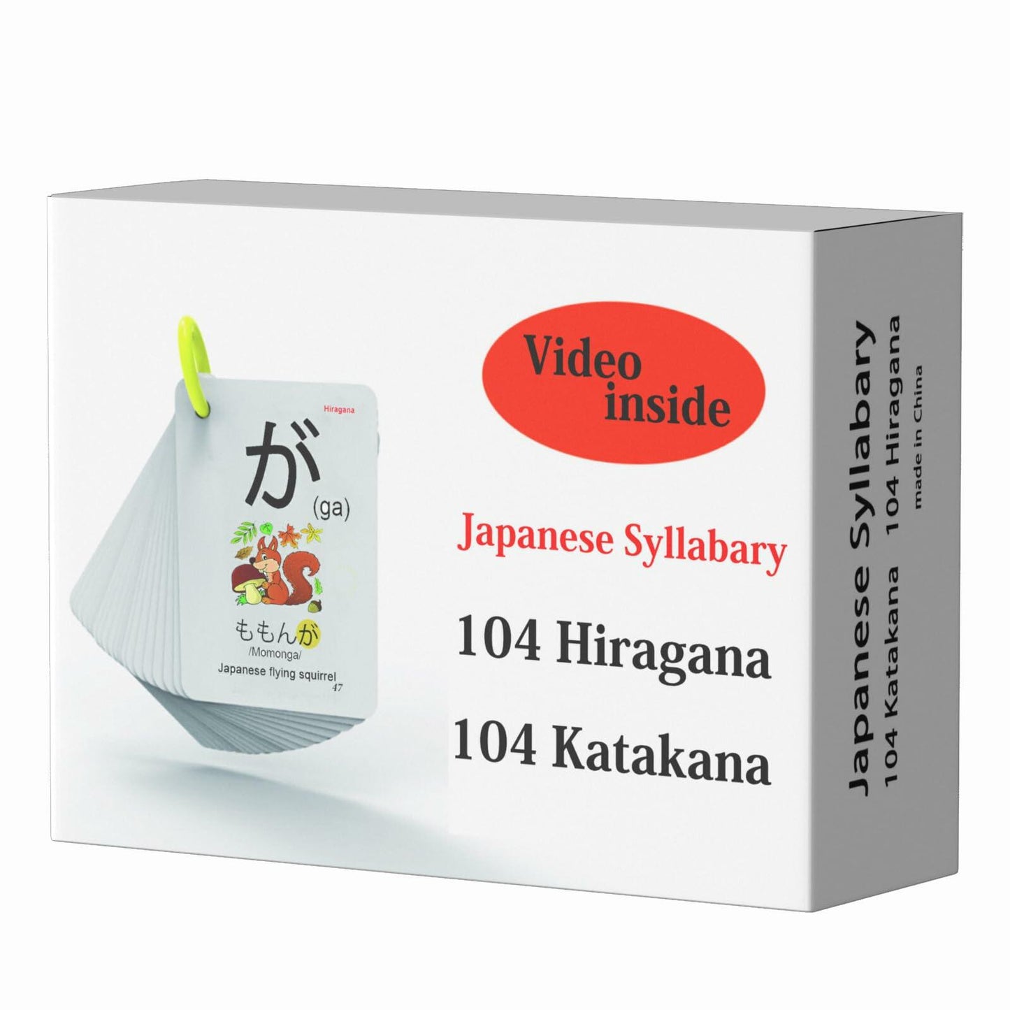 107 Japanese Hiragana Katakana Flash Cards Alphabet Learning Set