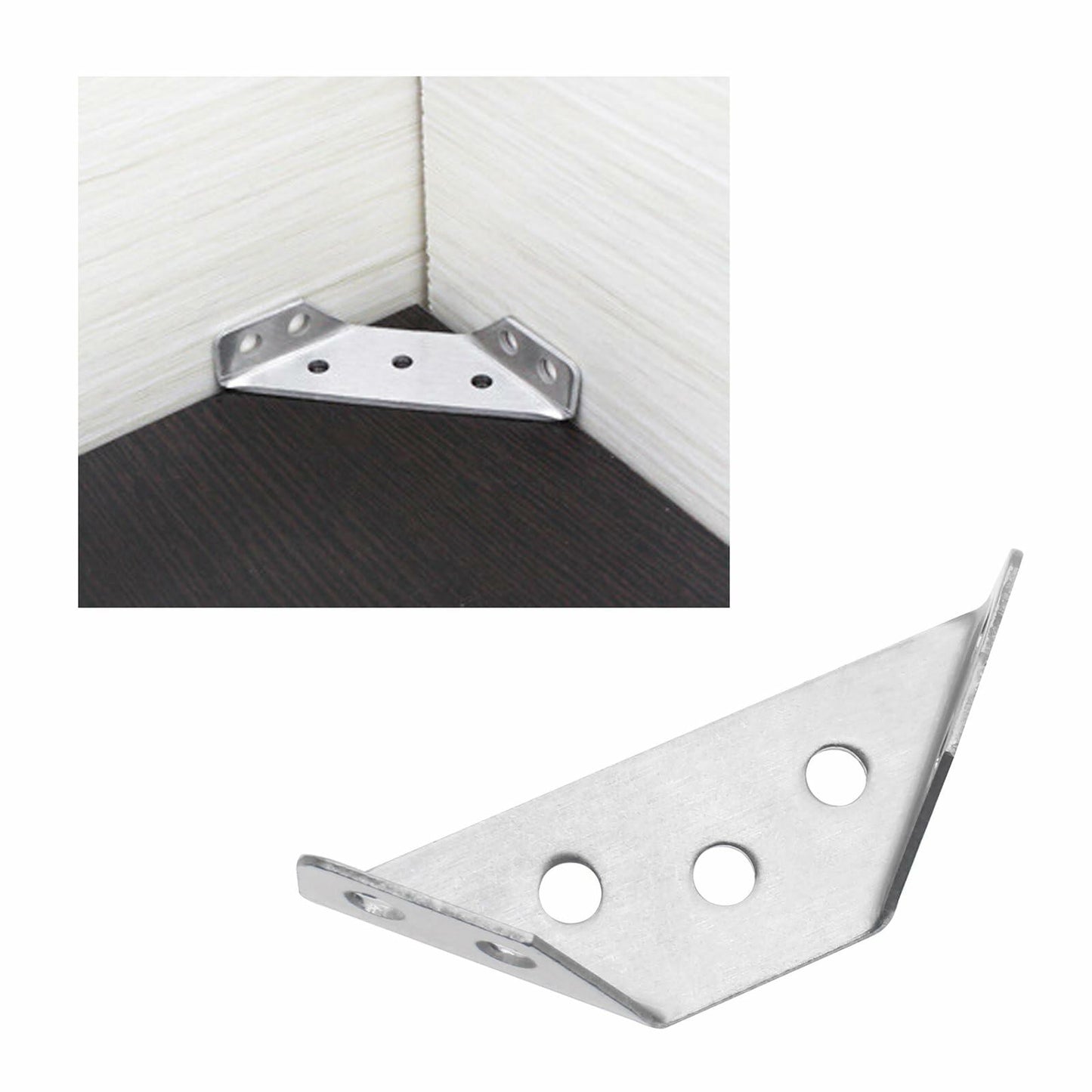 GWYAN 12 Pcs Stainless Steel Furniture Corner Connectors with Screws