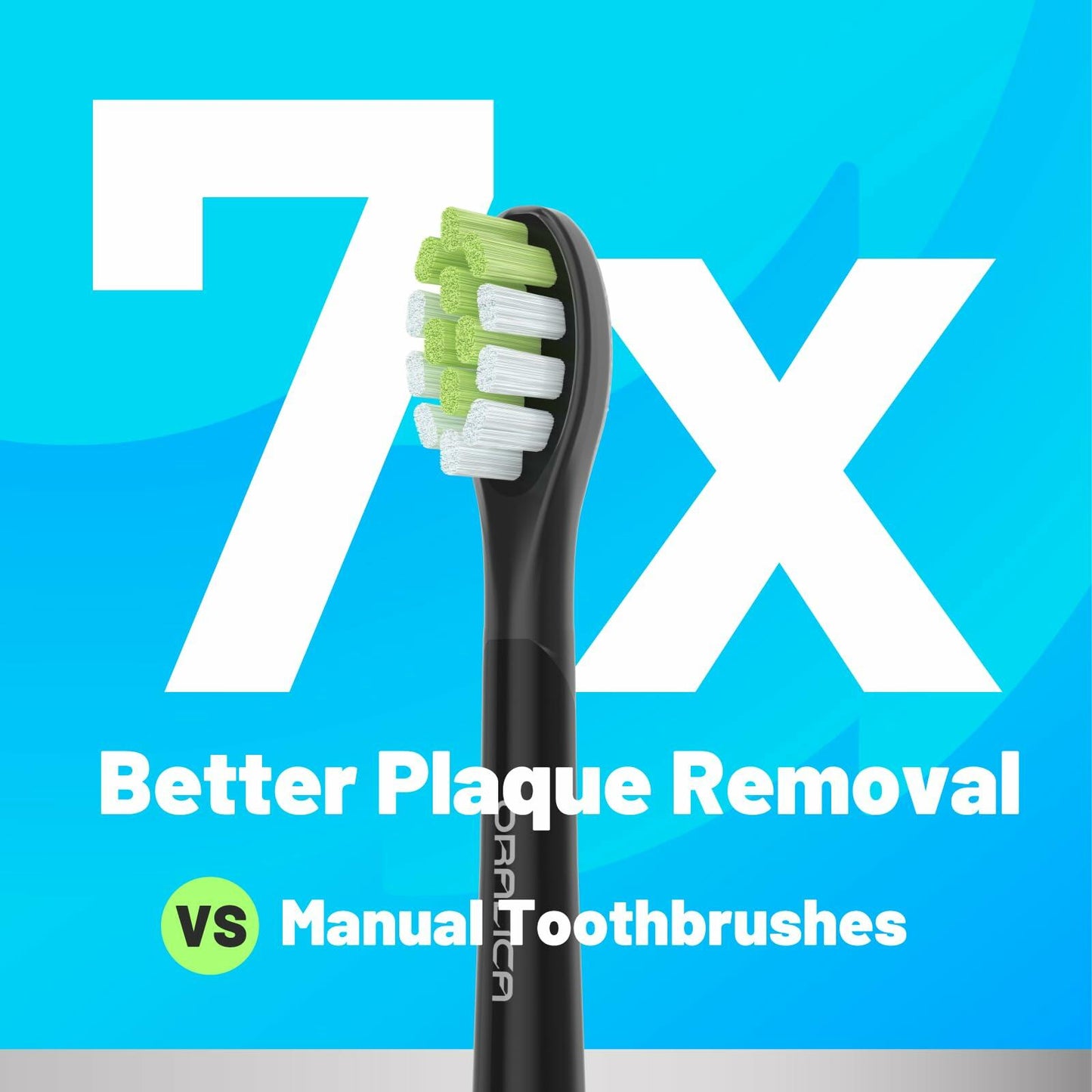 Oralica Whitening Replacement Toothbrush Heads Philips Sonicare 6 Pack Black