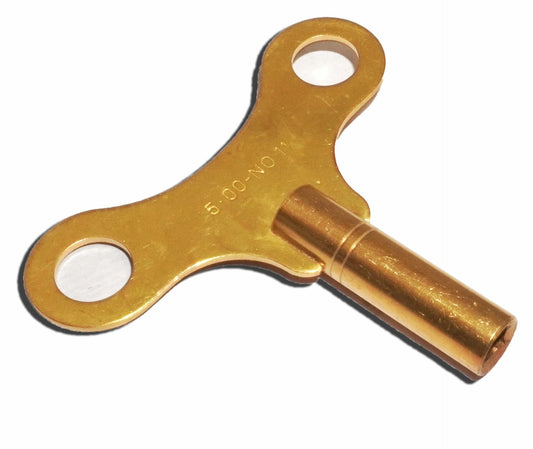 AEspares Mechanical Clock Winding Key No. 11 5mm Brass Gold