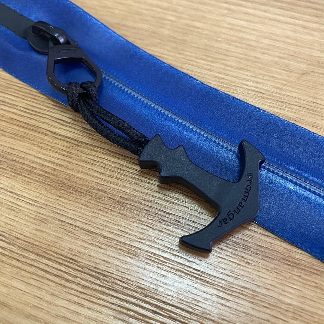 BJA Chunky T-Shaped TPU Zipper Puller Black Set of 6 Durable