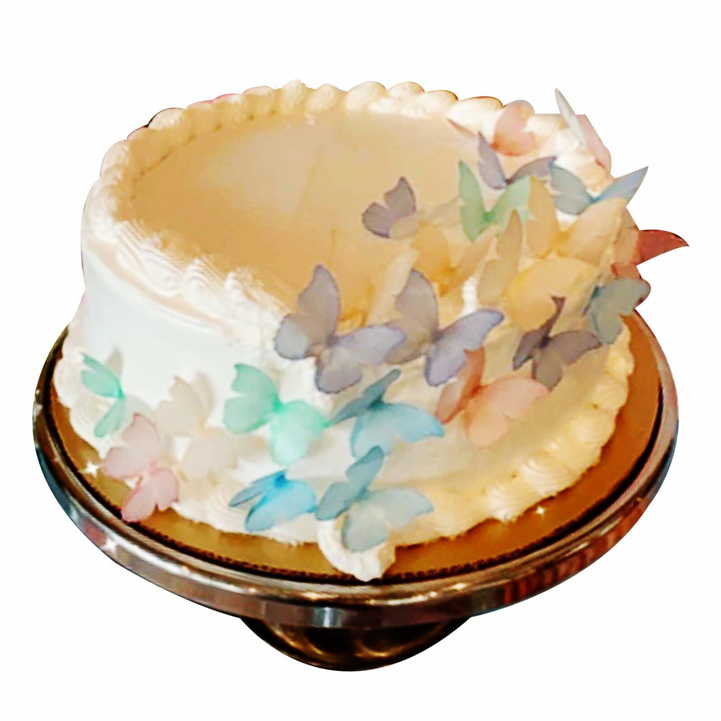 CHOCKACAKE Edible Butterflies Cake Toppers Set of 24 1.77in Multi-Color Paper