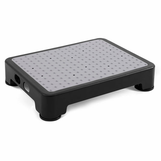 CHIKILLA Step Stool Non-Slip Portable Indoor Outdoor Black-Gray 3.4In