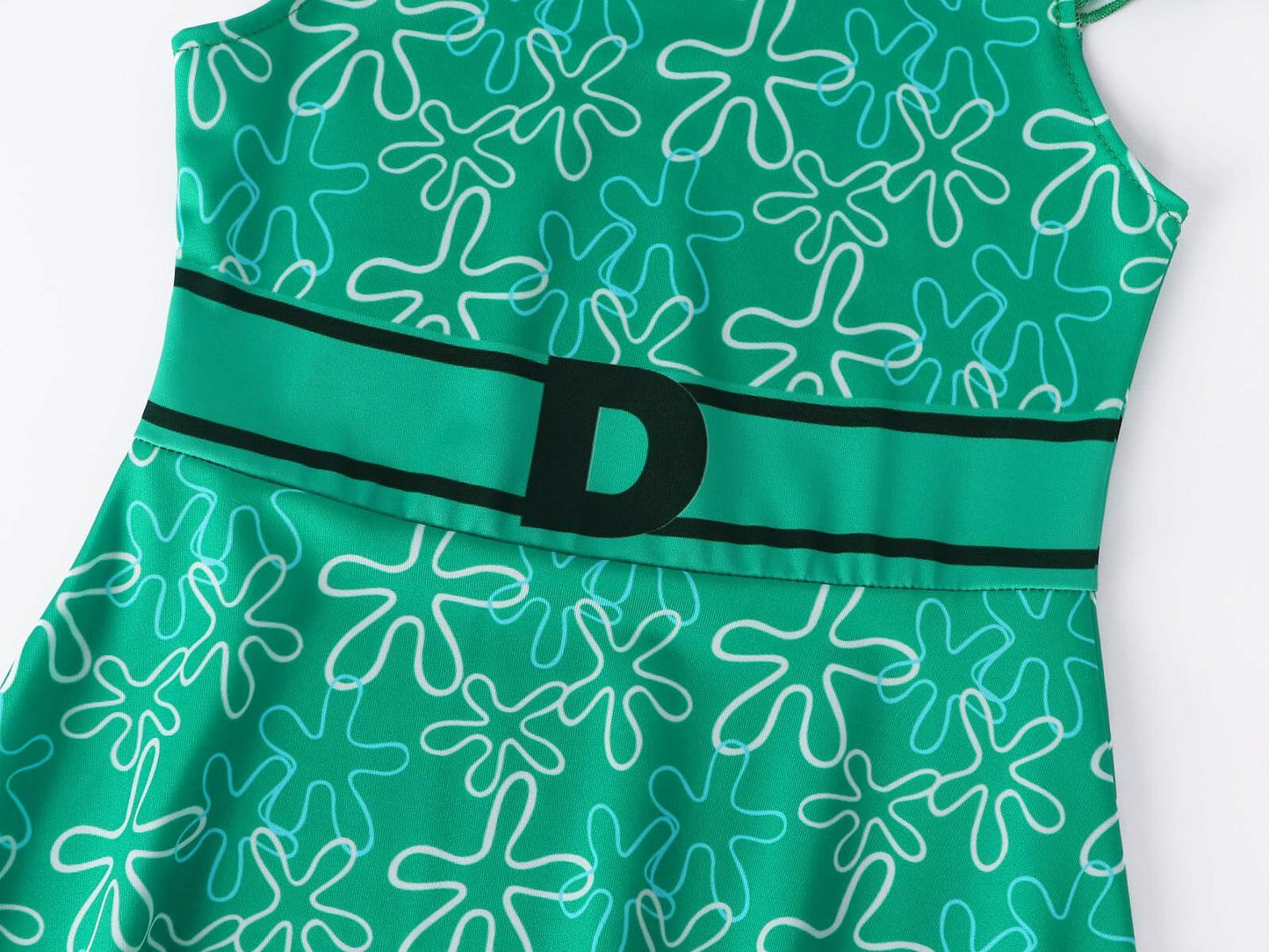 Akokvlar Girls Halloween Disgust Cartoon Dress Green Size 8-9 Years