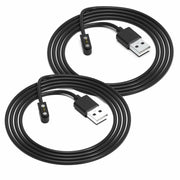 Msvueioe Jugeman P99 Smart Watch Charger USB Magnetic Cable 2FT 2 Pack Black