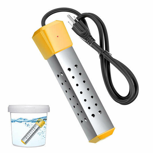 LIANG DREAM 2000W Immersion Water Heater Portable Yellow Stainless Steel