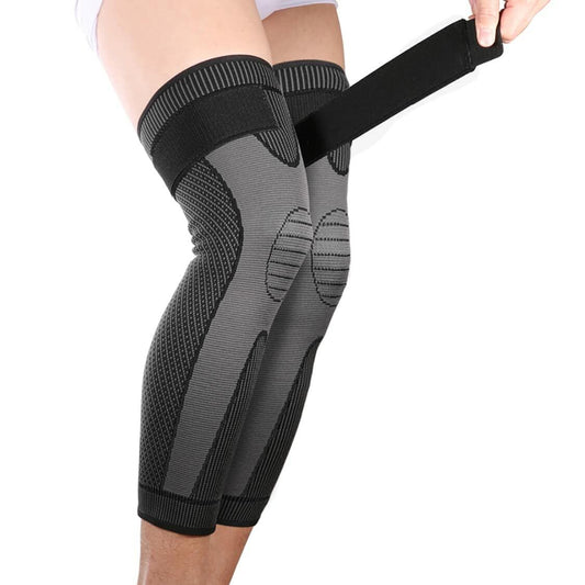 Mumian Full Leg Compression Sleeves with Strap Black 1 Pair Size XXX-Large