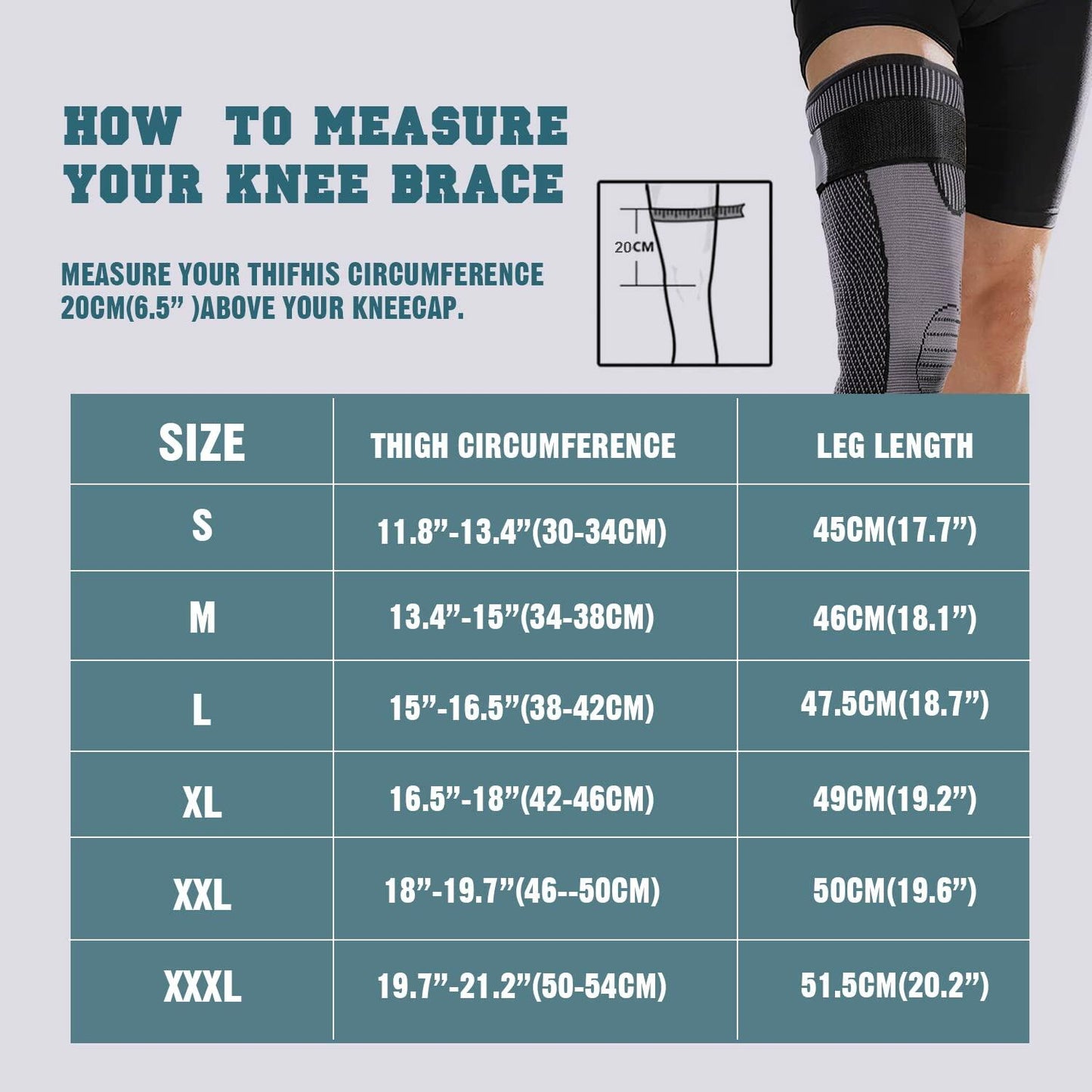 Mumian Full Leg Compression Sleeves with Strap Black 1 Pair Size XXX-Large