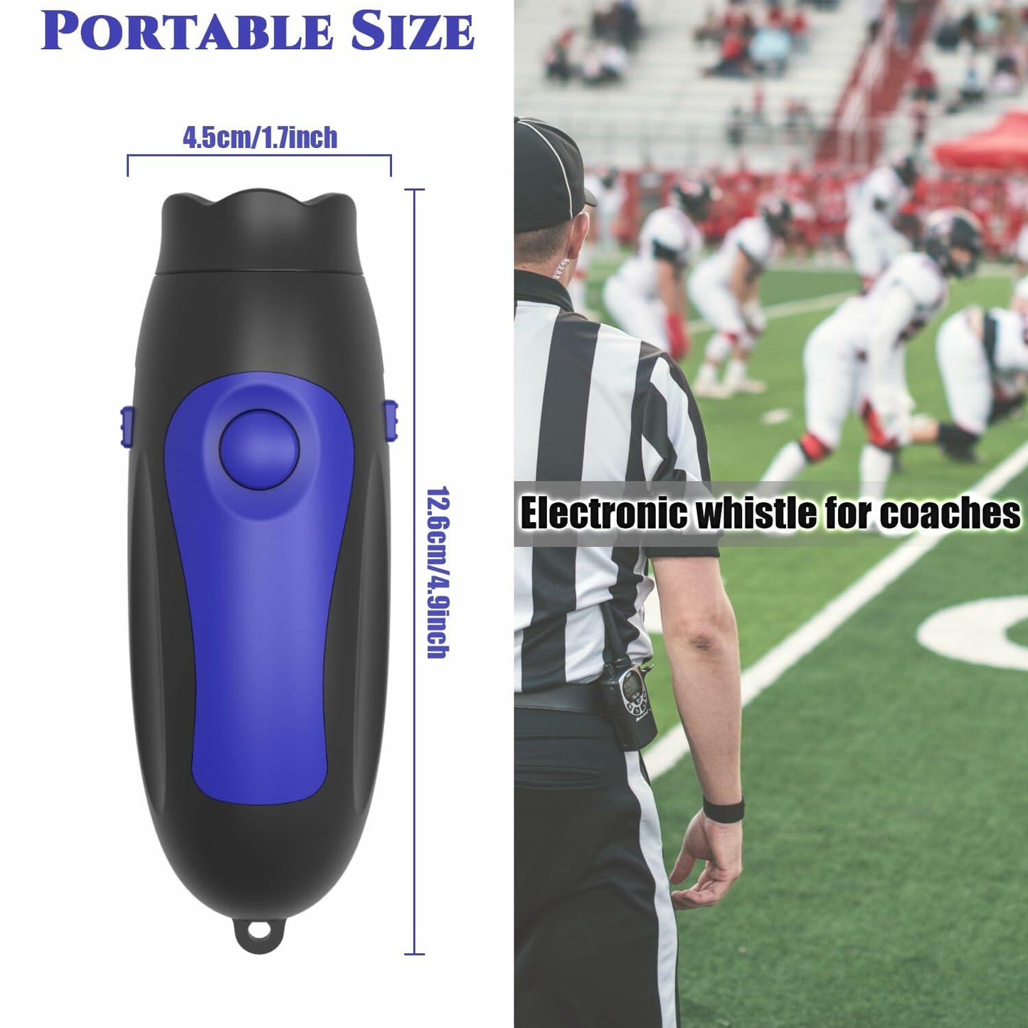 FJPTKELLY Electronic Whistle 130DB Loud 3 Tones Adjustable Blue Sports Coach