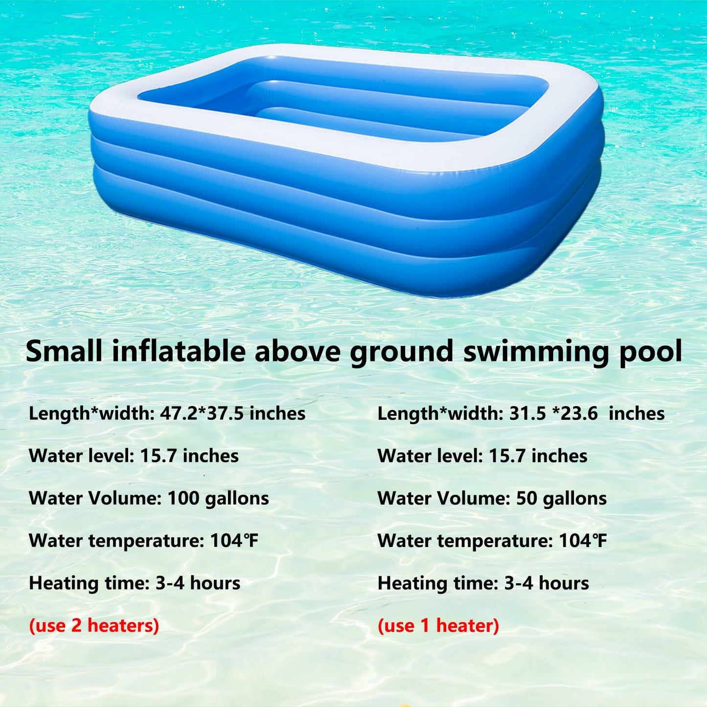 LIANG DREAM 2000W Immersion Water Heater Portable Yellow Stainless Steel