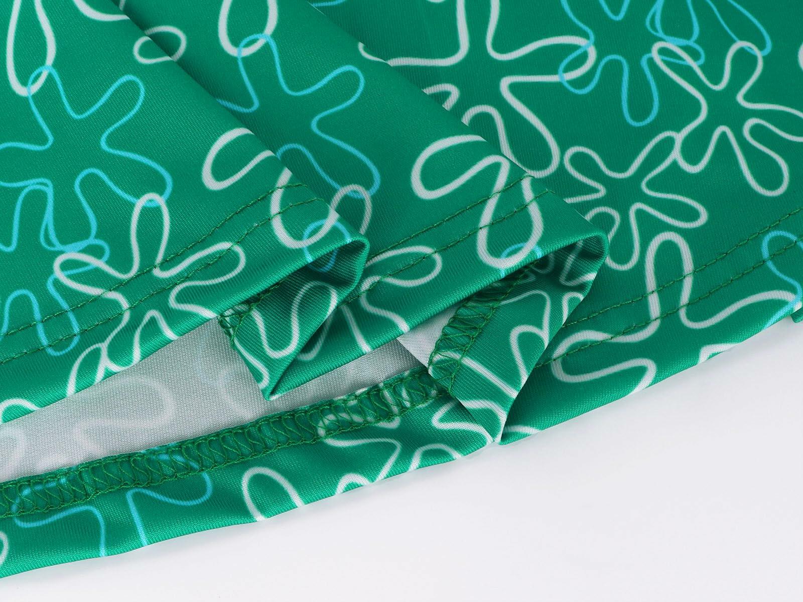 Akokvlar Girls Halloween Disgust Cartoon Dress Green Size 8-9 Years