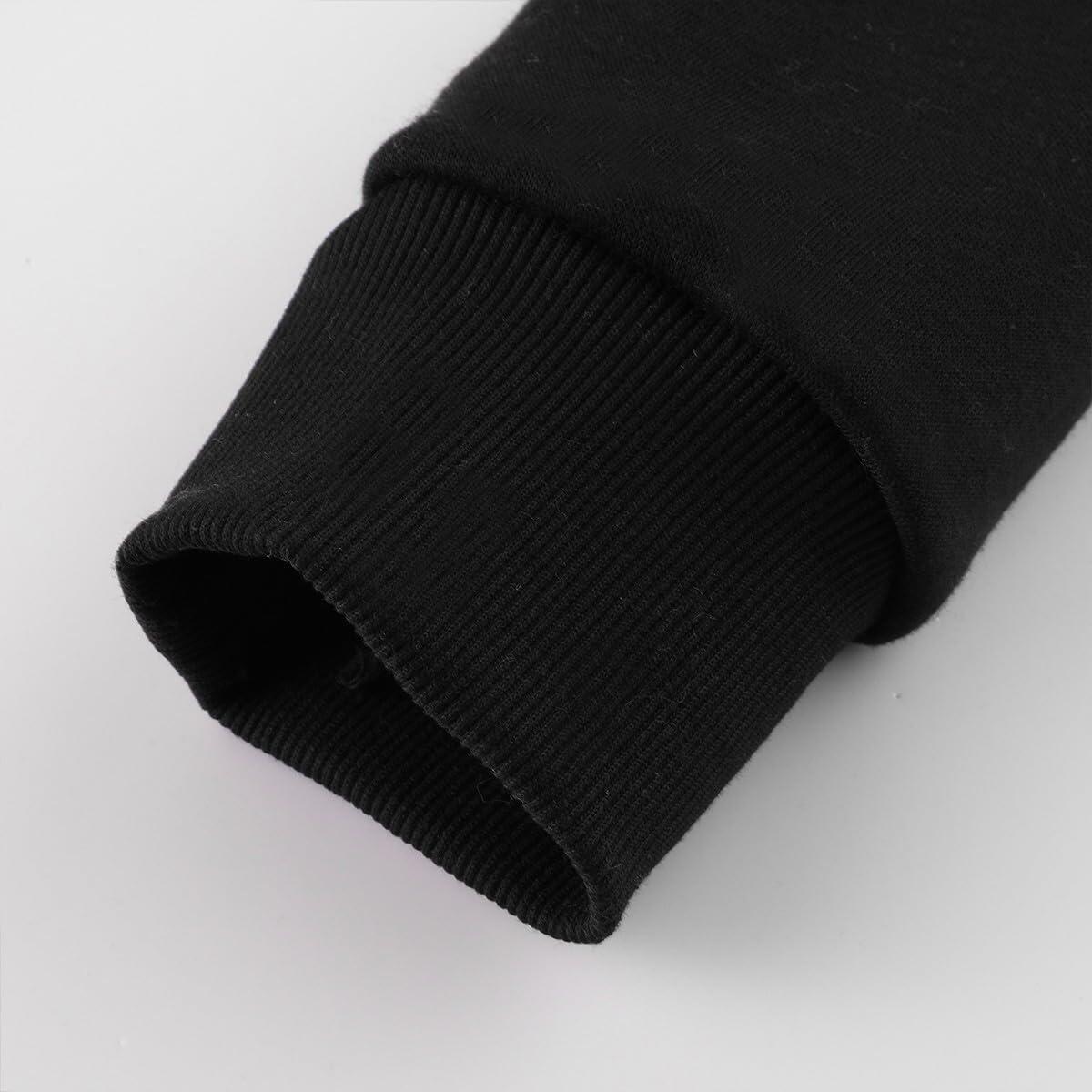 OHSNMAKSL Men's Full Zip Fleece Hoodie Jacket Black/Gray Size XL