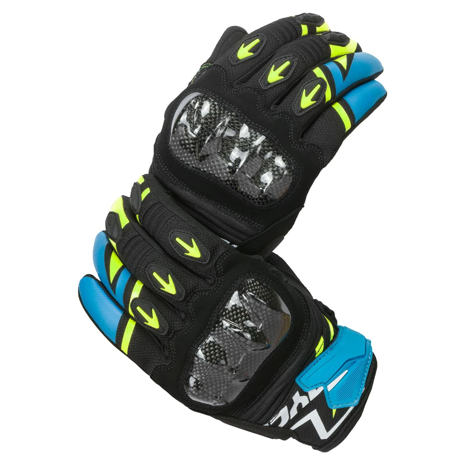 Scoyco Motorcycle Gloves Carbon Knuckle Touchscreen Black Size XL