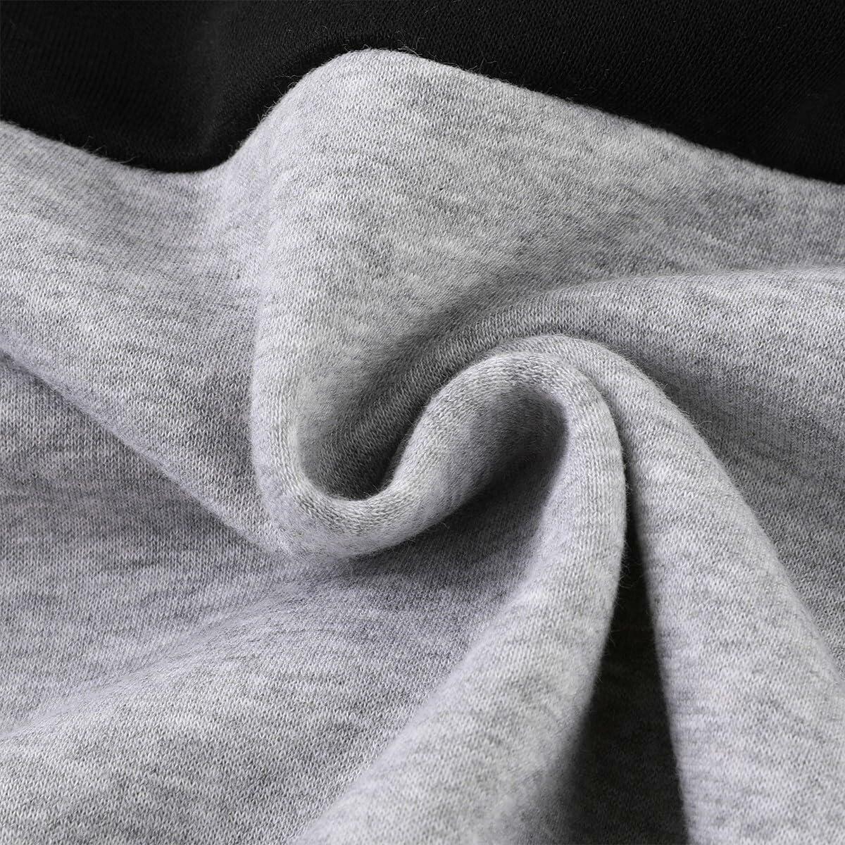 OHSNMAKSL Men's Full Zip Fleece Hoodie Jacket Black/Gray Size XL