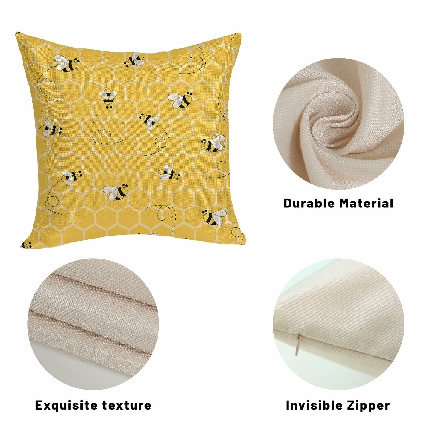 OFIRD Spring Easter Pillow Covers 18x18 Pack of 2 Pink Green Bunny Floral