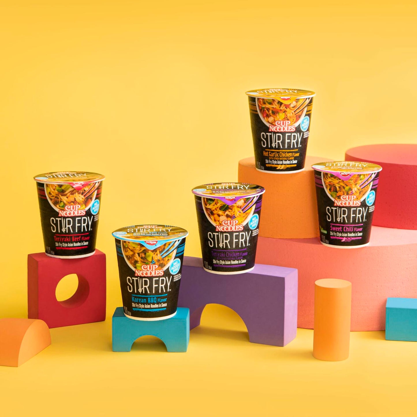 Nissin Cup Noodles Stir Fry Fiery Chicken Sauce 2.96oz Pack of 6