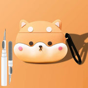 KIRDEIVY Galaxy Buds 3 & Pro Case Soft Silicone Cover Shiba Inu